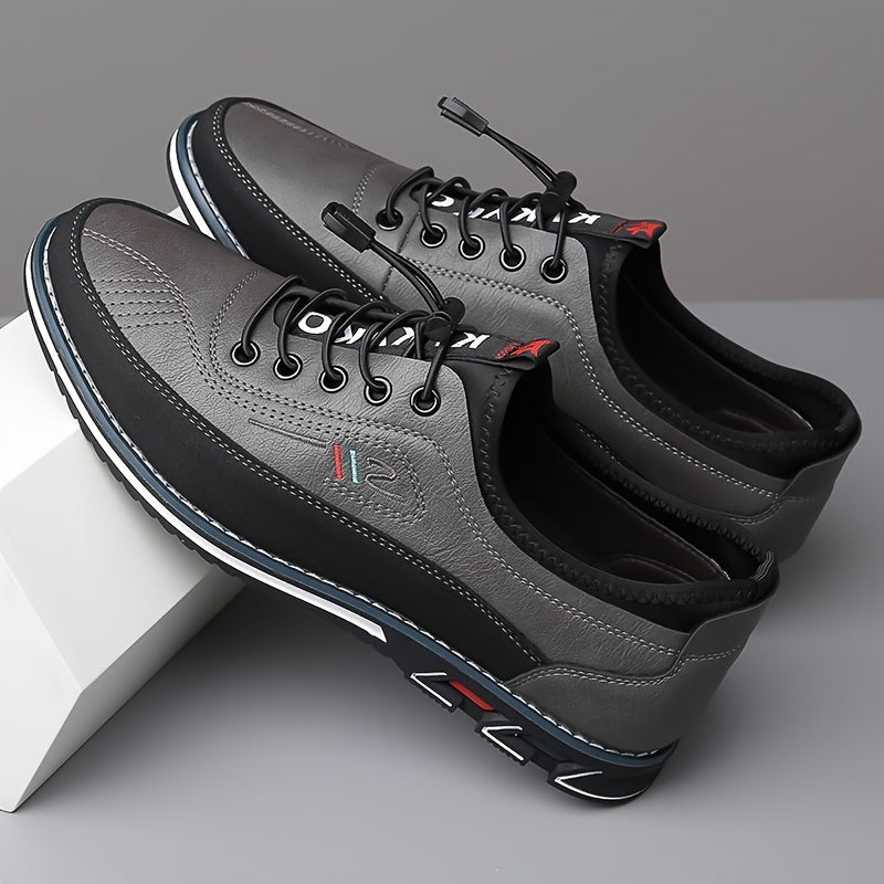 PLUS SIZE Non Slip Men's Casual Shoes With Adjustable Buckle, Comfy Soft Sole For Outdoor Activities