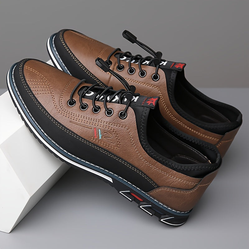 PLUS SIZE Non Slip Men's Casual Shoes With Adjustable Buckle, Comfy Soft Sole For Outdoor Activities