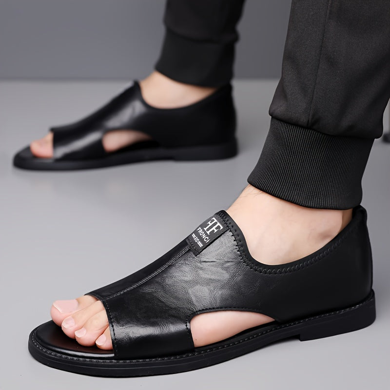 New Sandals For Men's Casual Soft Soled Anti Slip Beach Shoes, Fashionable Men's Shoes With Holes