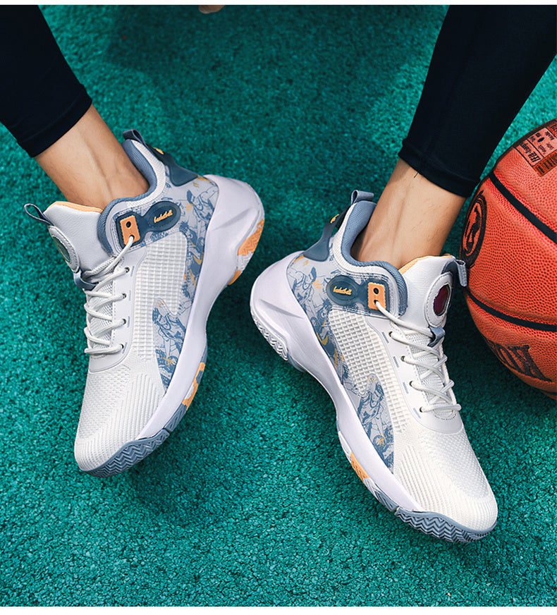 Men's shoes fashionable sports shoes breathable running shoes men's basketball shoes anti slip sports shoes
