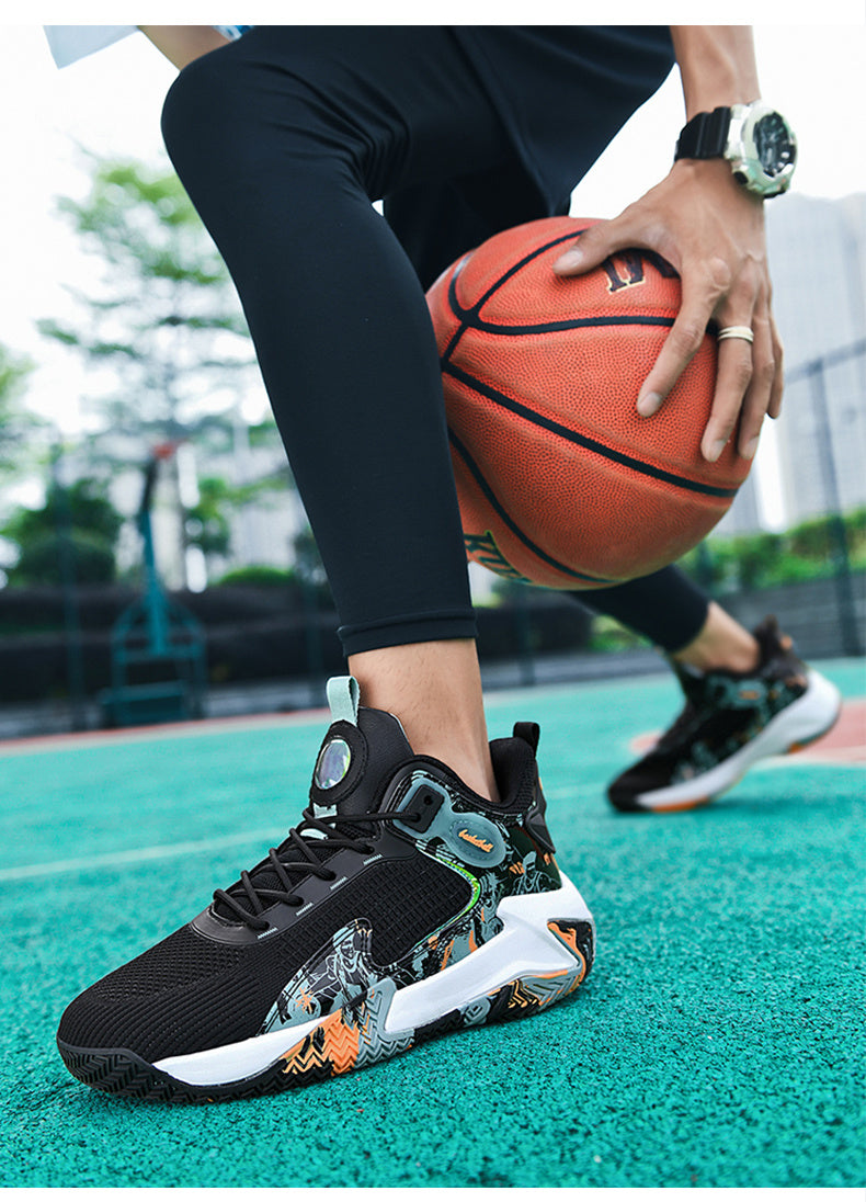 Men's shoes fashionable sports shoes breathable running shoes men's basketball shoes anti slip sports shoes
