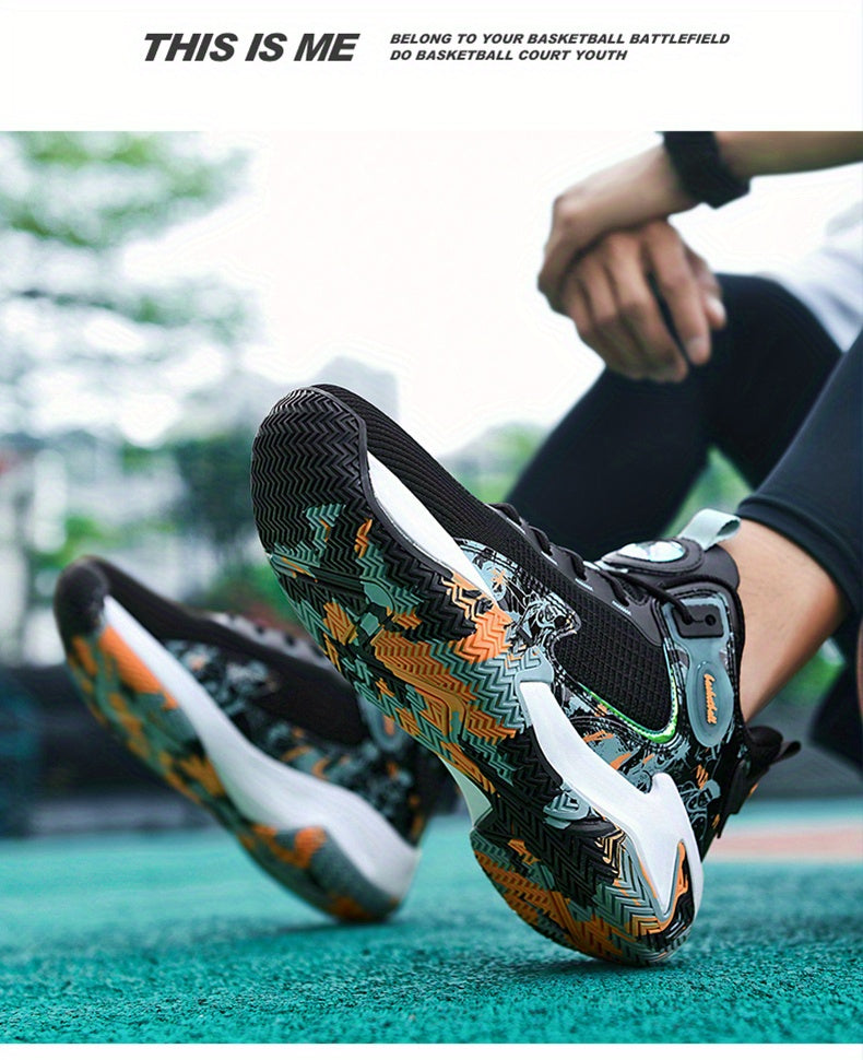 Men's shoes fashionable sports shoes breathable running shoes men's basketball shoes anti slip sports shoes