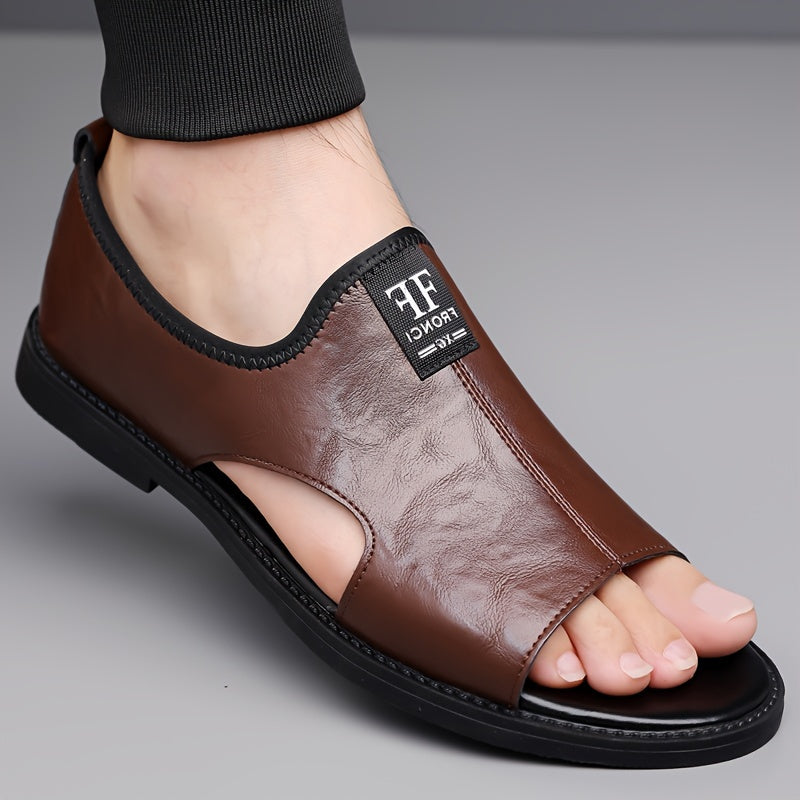 New Sandals For Men's Casual Soft Soled Anti Slip Beach Shoes, Fashionable Men's Shoes With Holes
