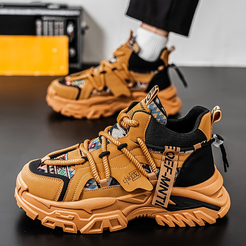 New Fashionable and Comfortable Casual Shoes High-top Men's Versatile Trendy Men's Shoes High-Value Street Sports Shoes