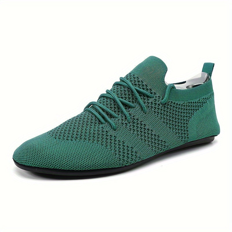 ComfyWalk Men's Shoes - Breathable, Non-Slip, Soft Sole Walking Shoes for Outdoor Activities with Durable Rubber Sole and Solid Color Woven Upper