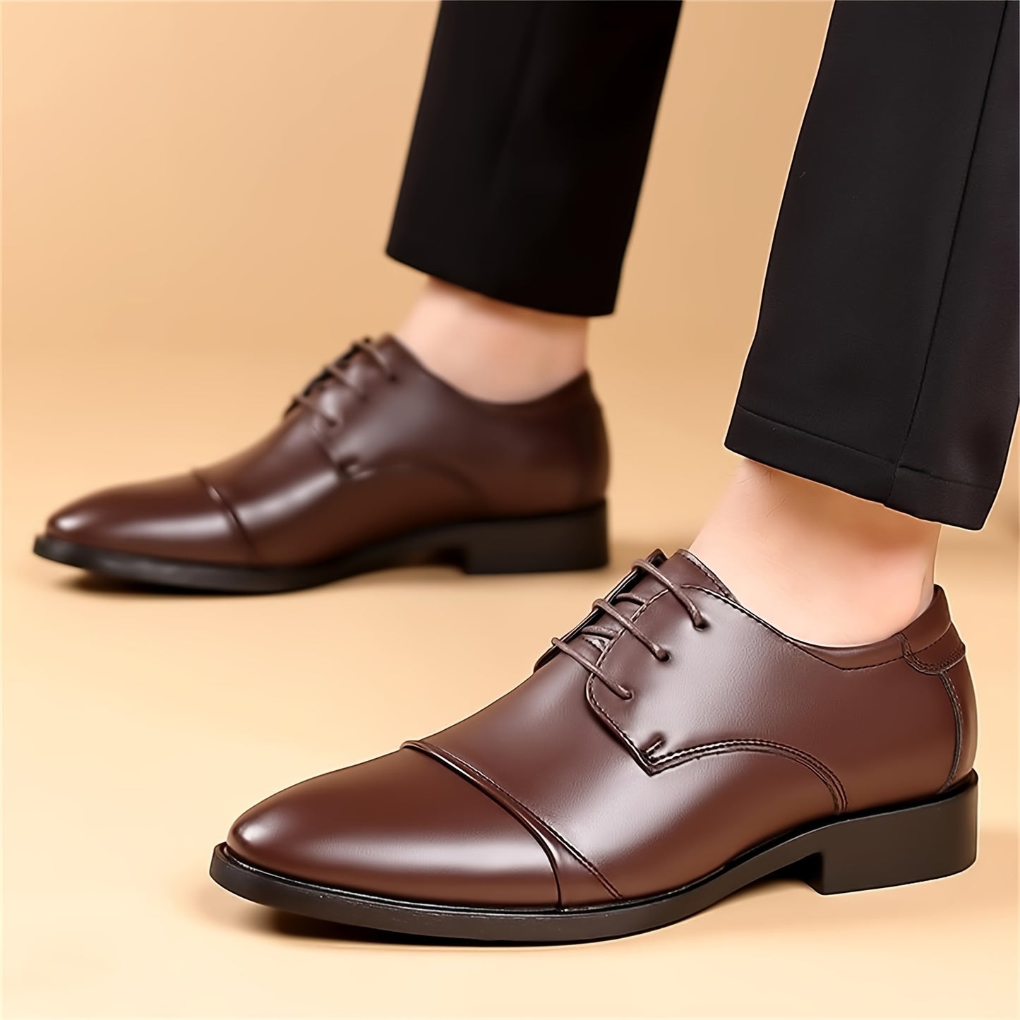 Men's Dress Shoes Classic Modern Formal Business Oxford Casual Comfortable Tuxedo Lace-Up Derbys Shoes For Men