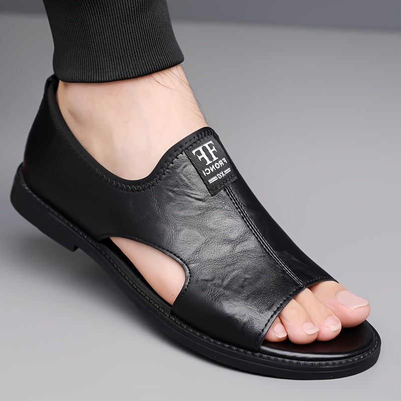 New Sandals For Men's Casual Soft Soled Anti Slip Beach Shoes, Fashionable Men's Shoes With Holes
