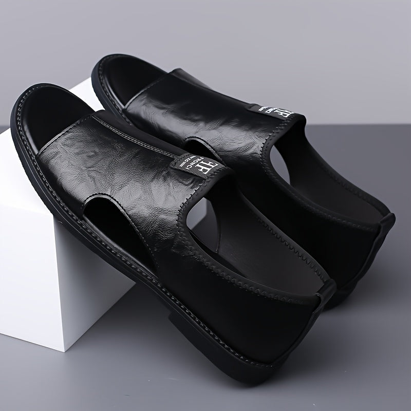 New Sandals For Men's Casual Soft Soled Anti Slip Beach Shoes, Fashionable Men's Shoes With Holes
