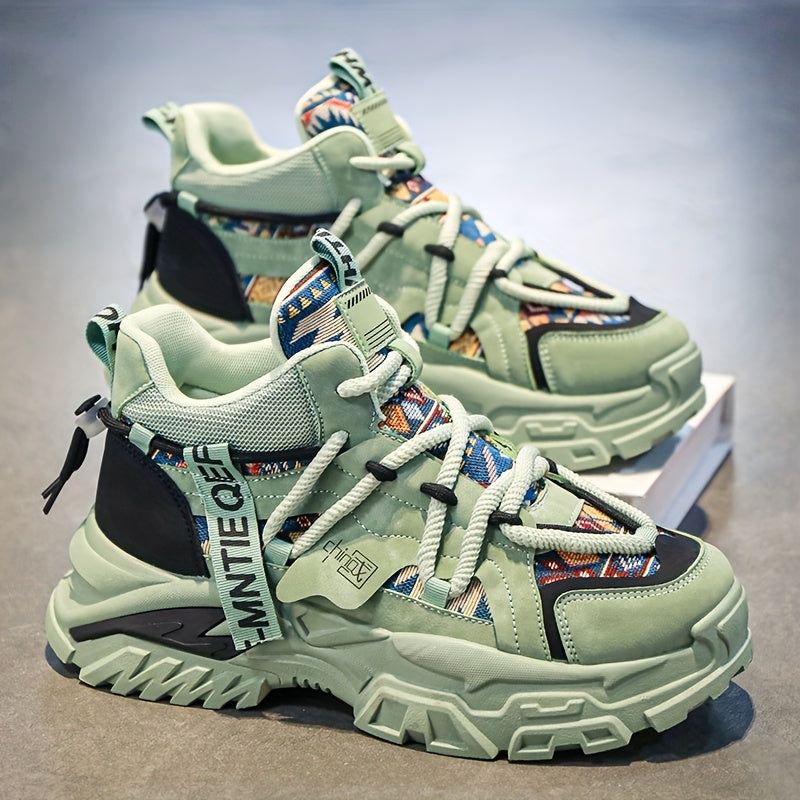 New Fashionable and Comfortable Casual Shoes High-top Men's Versatile Trendy Men's Shoes High-Value Street Sports Shoes