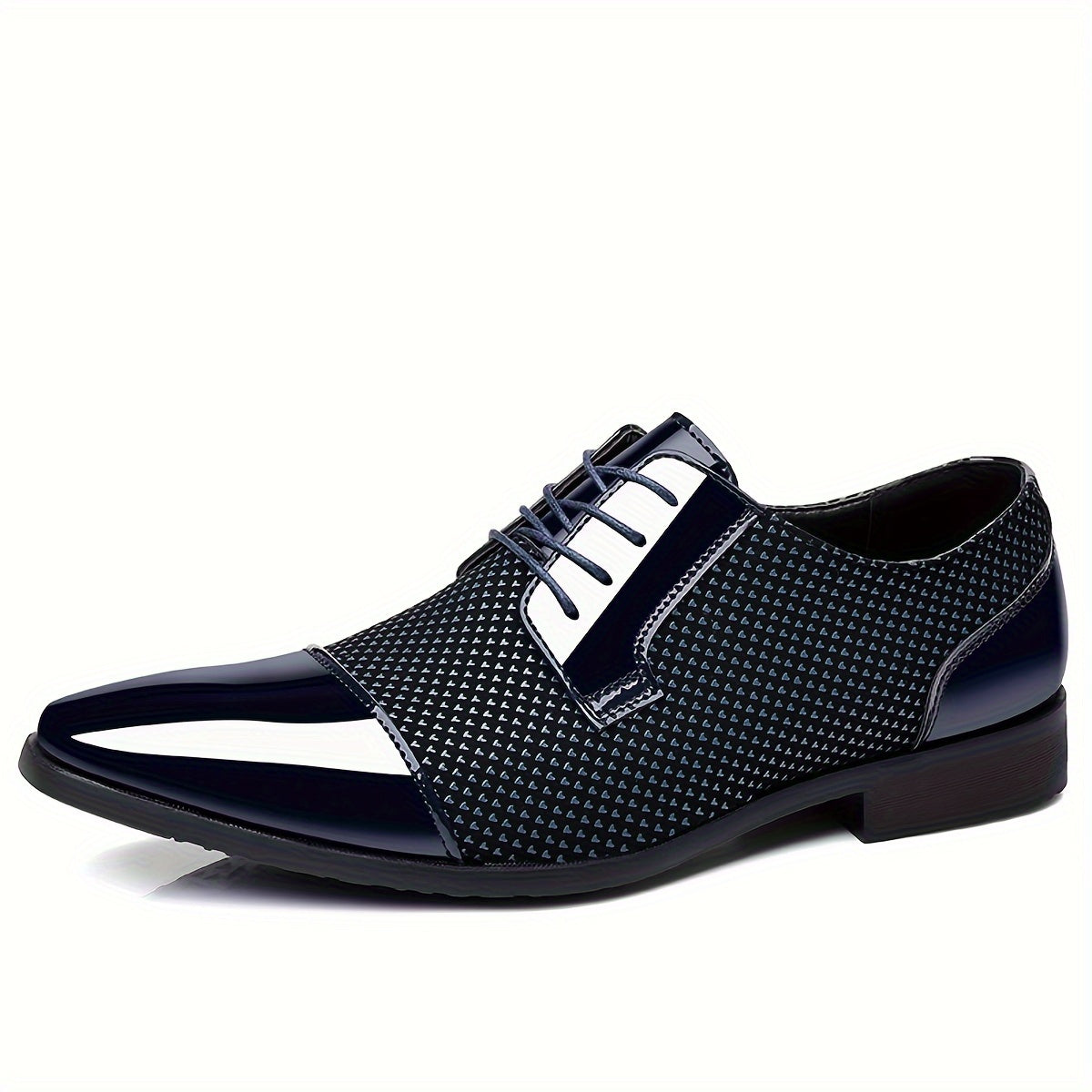 Men'S Dress Shoes Classic Lace-up Formal Oxfords Modern Tuxedo Business Casual Scale Pattern Comfort Formal Shoes For Men