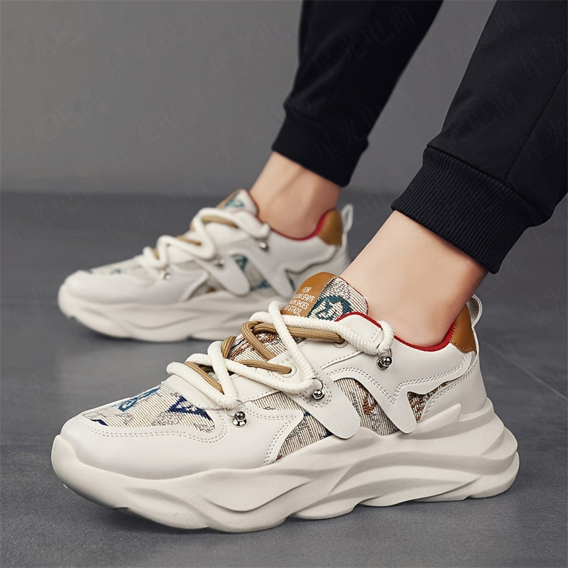 Men's Shoes, New Thick-soled Shock-absorbing Dad Shoes, Mesh Breathable, Youth Casual And Versatile Trendy Shoes