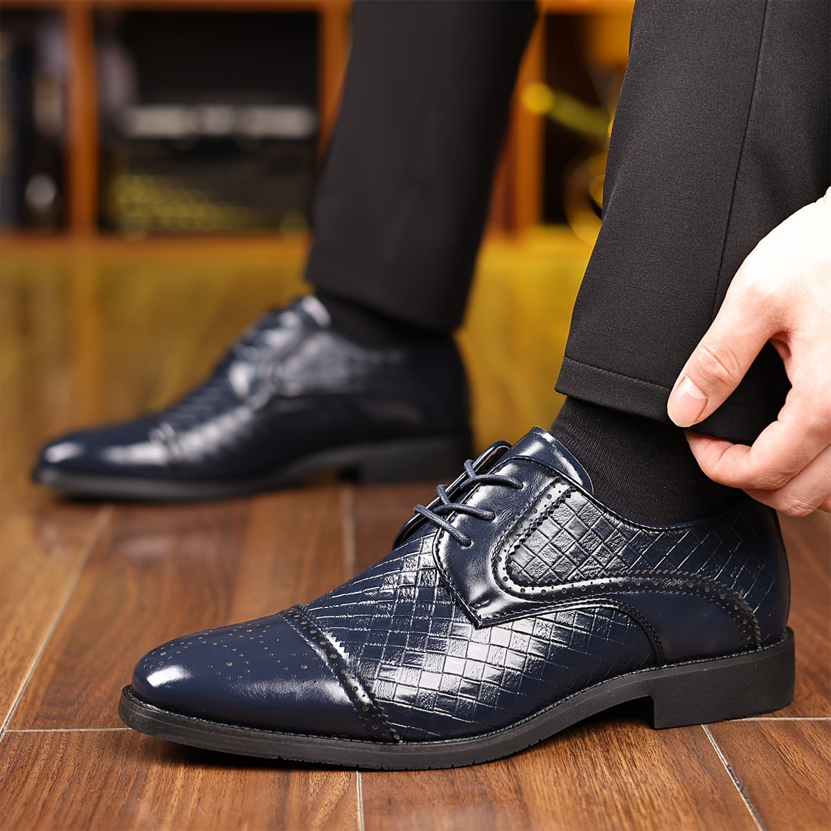 Spring New Men'S Fashion Business Formal Shoes Men'S Shoes English Shoes European Version Single Shoes