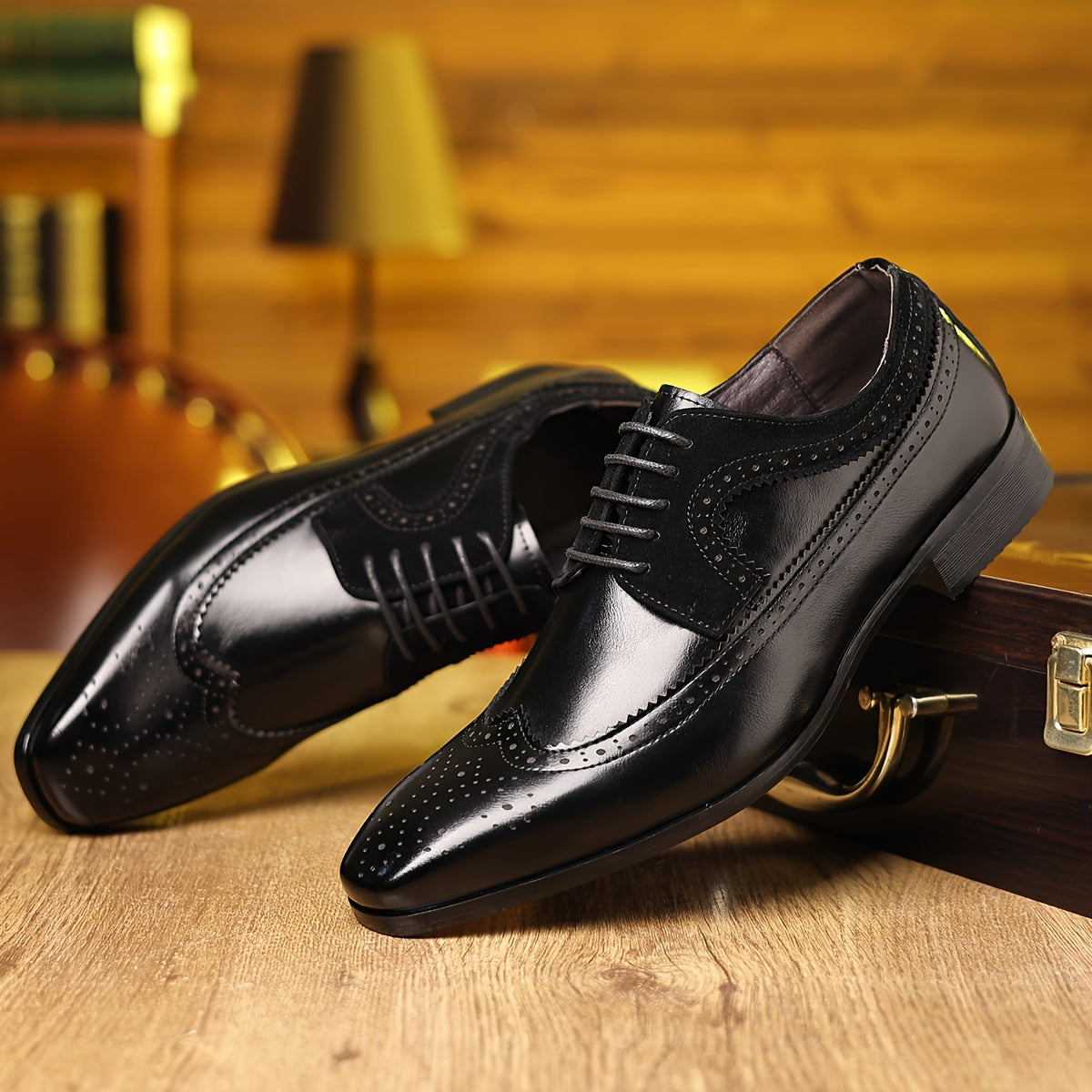 New Men'S Business Casual Shoes Fashion Bullock Style High Fashion Large Men'S Shoes