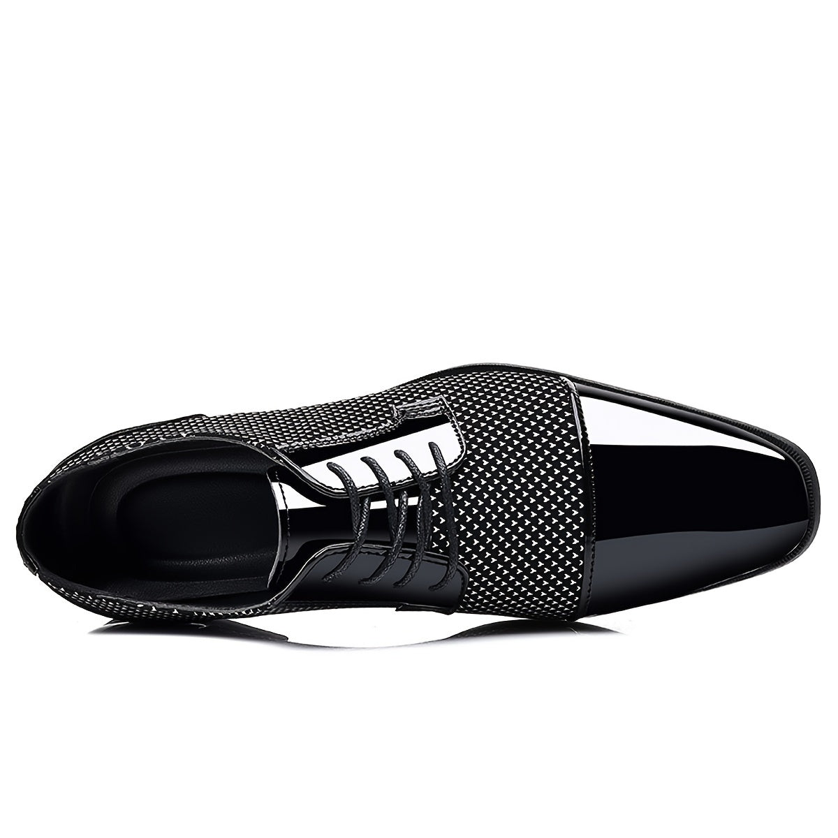 Men'S Dress Shoes Classic Lace-up Formal Oxfords Modern Tuxedo Business Casual Scale Pattern Comfort Formal Shoes For Men