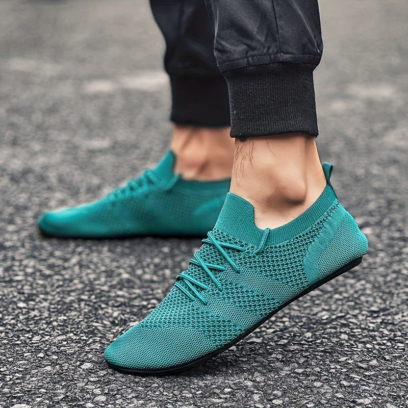 ComfyWalk Men's Shoes - Breathable, Non-Slip, Soft Sole Walking Shoes for Outdoor Activities with Durable Rubber Sole and Solid Color Woven Upper