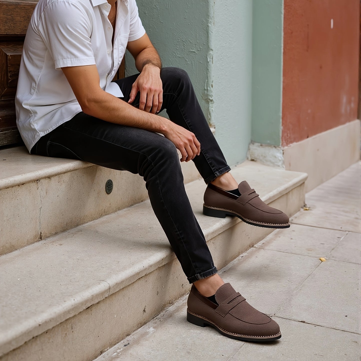 In The Summer Of 2025, The New Fashion Shoes British Retro Loafers Men'S Casual Shoes Are Versatile.