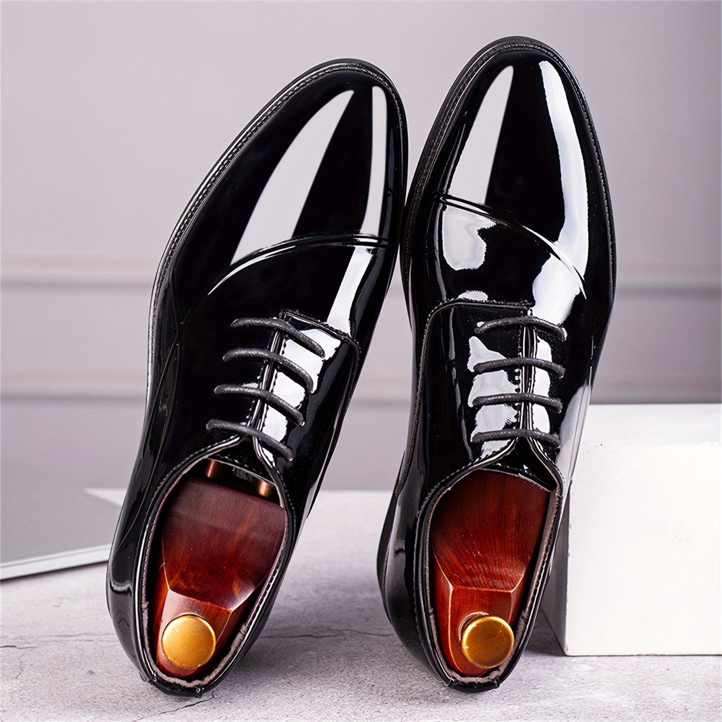 Men's Dress Shoes Classic Modern Formal Business Oxford Comfortable Tuxedo Casual Lace Up Derbys Shoes For Men