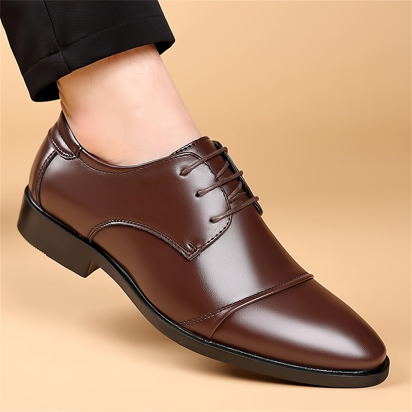 Men's Dress Shoes Classic Modern Formal Business Oxford Casual Comfortable Tuxedo Lace-Up Derbys Shoes For Men
