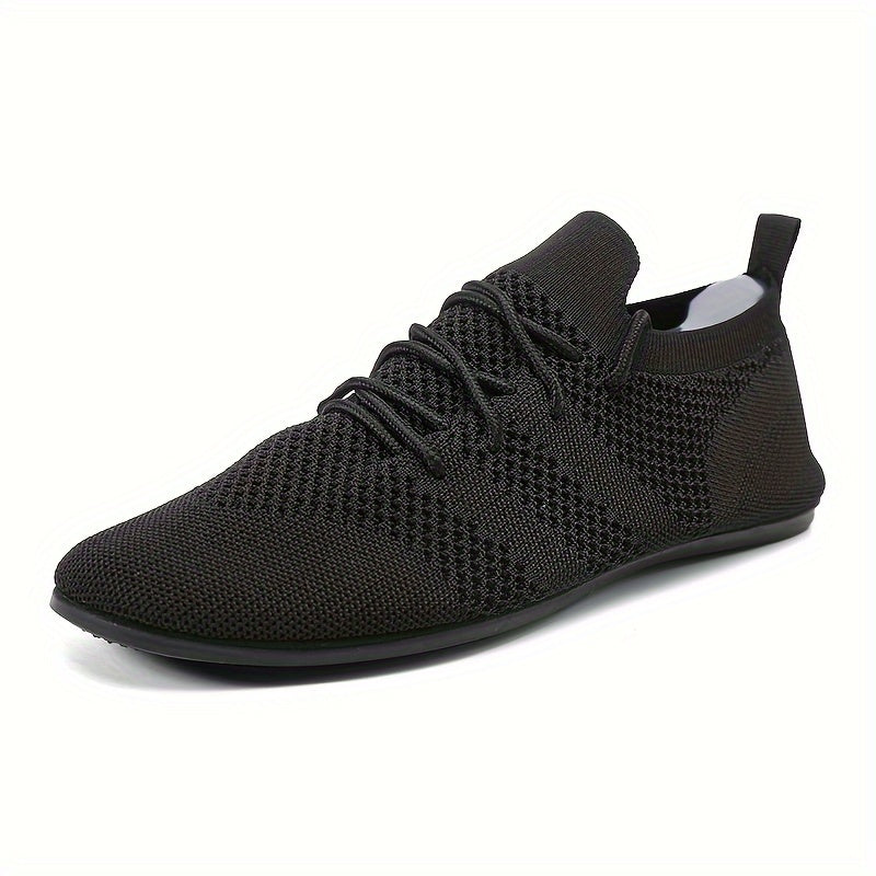 ComfyWalk Men's Shoes - Breathable, Non-Slip, Soft Sole Walking Shoes for Outdoor Activities with Durable Rubber Sole and Solid Color Woven Upper