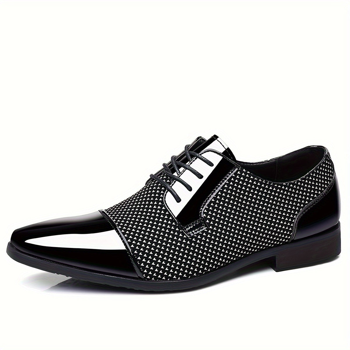 Men'S Dress Shoes Classic Lace-up Formal Oxfords Modern Tuxedo Business Casual Scale Pattern Comfort Formal Shoes For Men