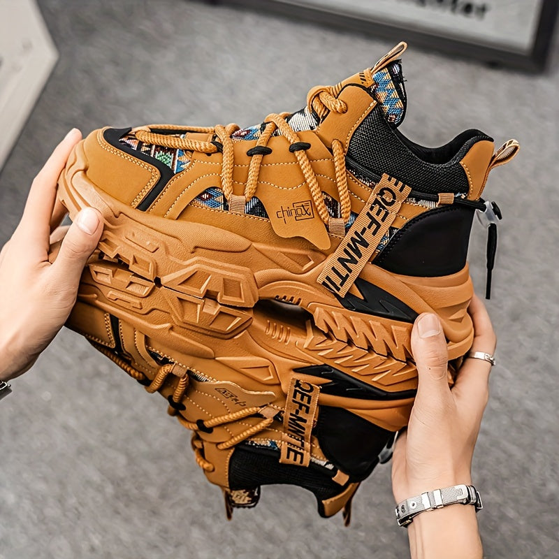 New Fashionable and Comfortable Casual Shoes High-top Men's Versatile Trendy Men's Shoes High-Value Street Sports Shoes