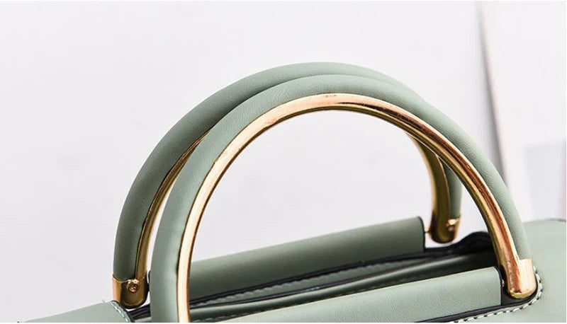Simple Handbag For Women PU Leather Shoulder Bag Fashion Small Handle Bag Designer Crossbody Bag Daily Lady Shopping Hand Pouch