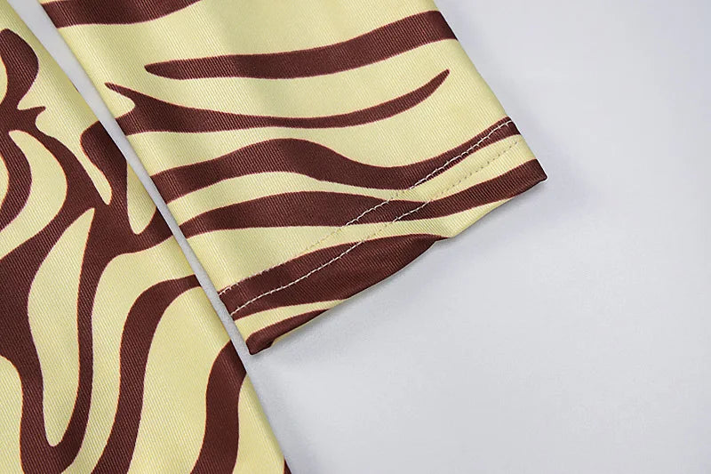 Shestyle Zebra Print Yellow Pencil Long Dresses Women V Neck Corss Hollow OUt Bandage Sexy Bodycon Party Wear Christmas Outfit
