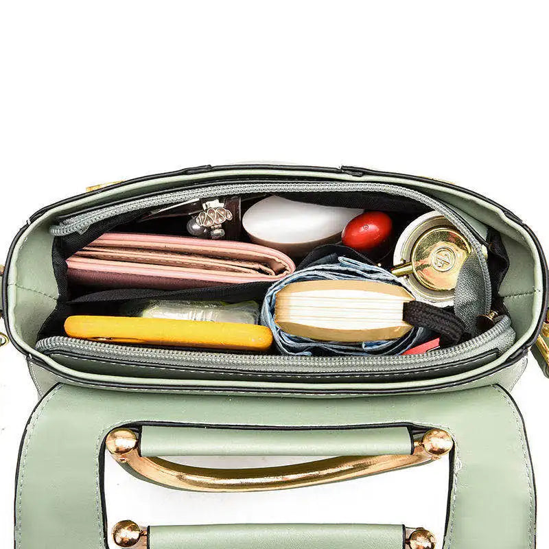 Simple Handbag For Women PU Leather Shoulder Bag Fashion Small Handle Bag Designer Crossbody Bag Daily Lady Shopping Hand Pouch