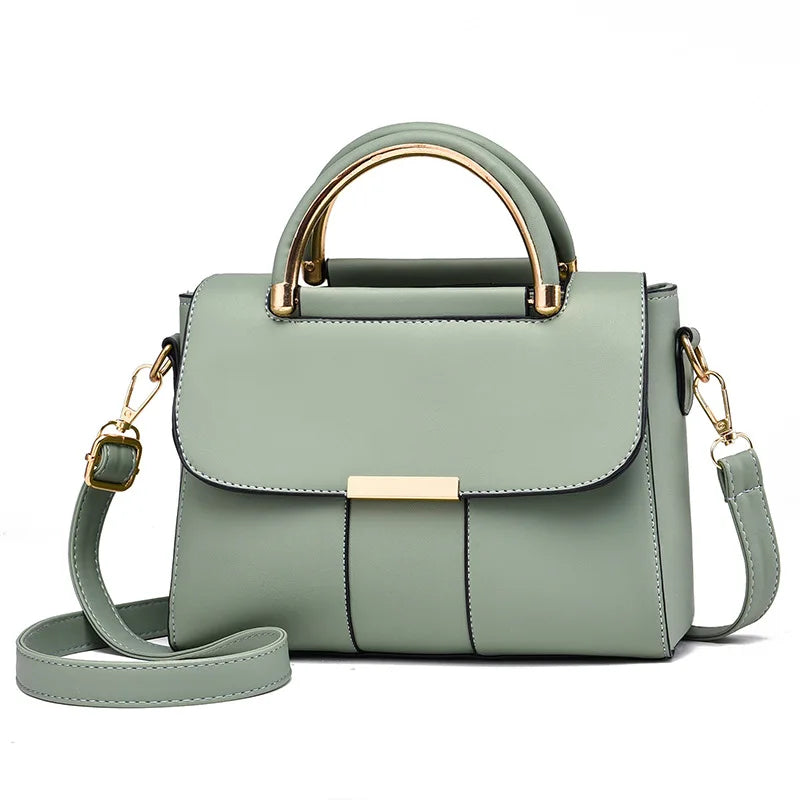 Simple Handbag For Women PU Leather Shoulder Bag Fashion Small Handle Bag Designer Crossbody Bag Daily Lady Shopping Hand Pouch
