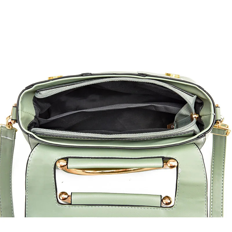 Simple Handbag For Women PU Leather Shoulder Bag Fashion Small Handle Bag Designer Crossbody Bag Daily Lady Shopping Hand Pouch