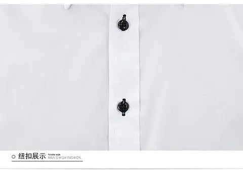 Mens Dress Shirts Spring and Autumn High Quality Long Sleeve Shirt Male Korean Slim Fit Business White Collared Shirt Oversized