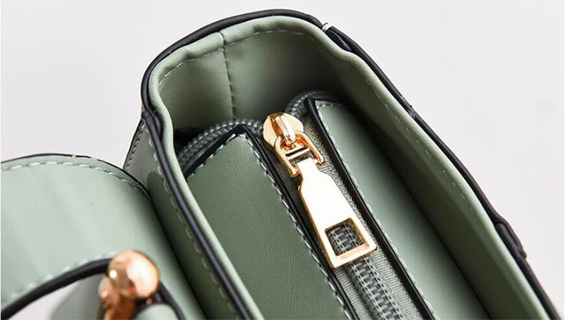 Simple Handbag For Women PU Leather Shoulder Bag Fashion Small Handle Bag Designer Crossbody Bag Daily Lady Shopping Hand Pouch