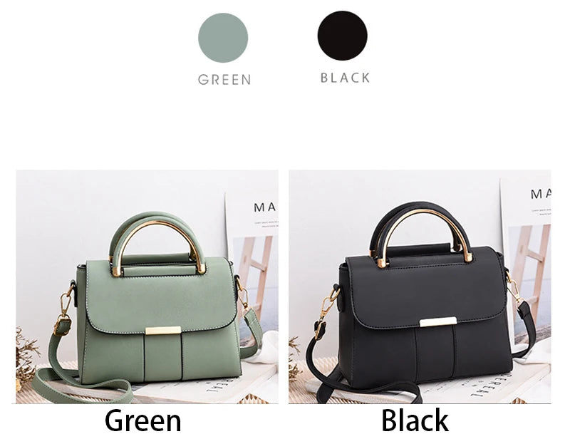 Simple Handbag For Women PU Leather Shoulder Bag Fashion Small Handle Bag Designer Crossbody Bag Daily Lady Shopping Hand Pouch