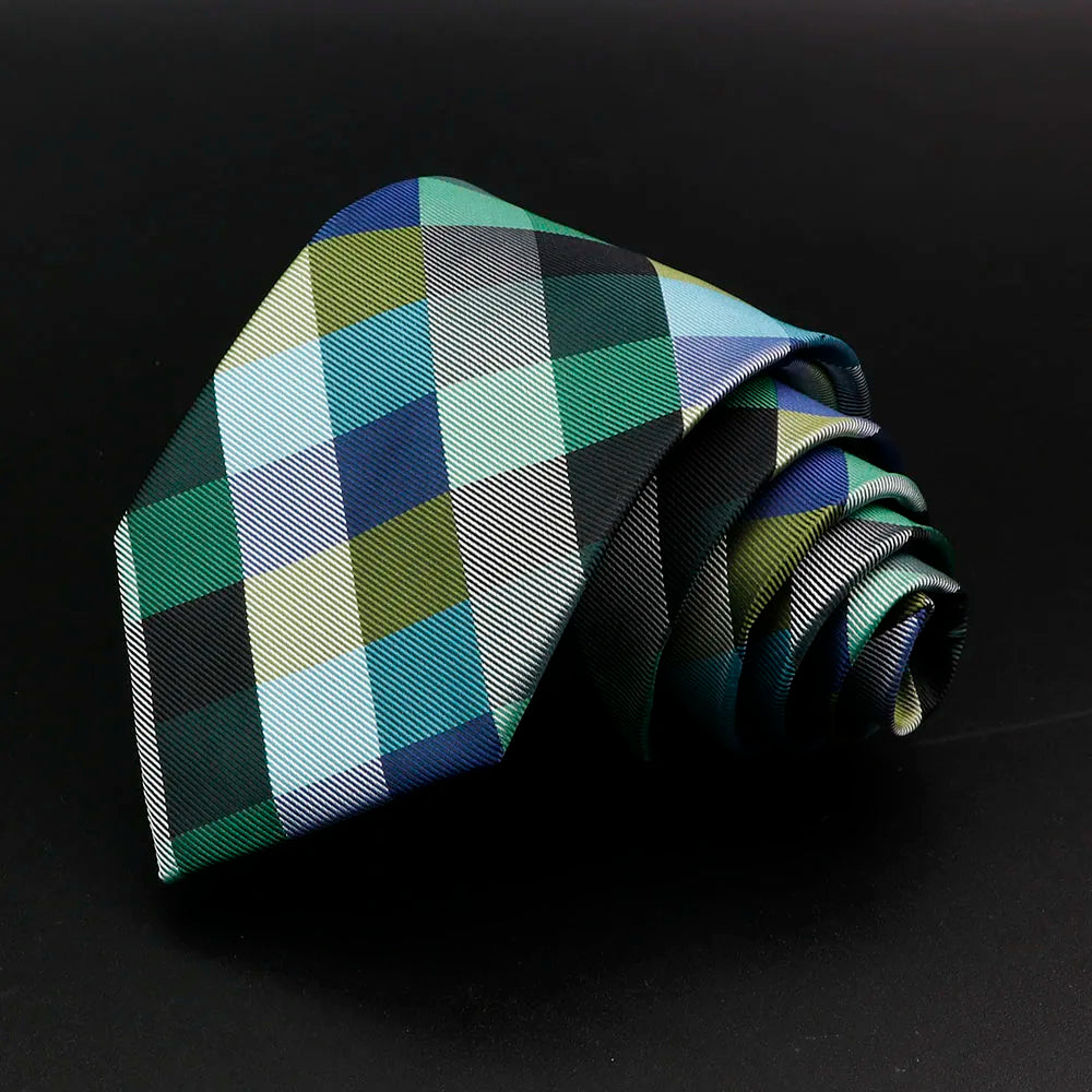 New Men's Tie Classic Solid Color Stripe Flower Floral 8cm Jacquard Necktie Accessories Daily Wear Cravat Wedding Party Gift