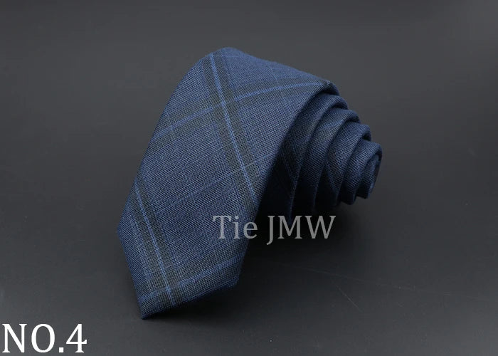 Mens Ties Classic Jacquard Striped Plaid Necktie 6cm Skinny Neckties Polyester Narrow Collar Suit Shirt Tie Accessories Gift