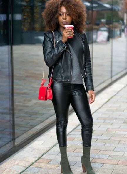Faux Leather Plus Size Leggings for Women Big Size 5XL 6XL 7XL Black Girls Spandex Clothing Pleather PU Leggings