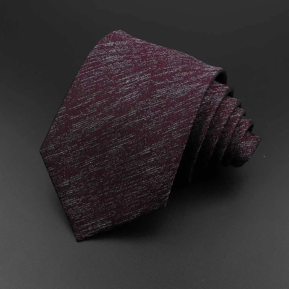 New Men's Tie Classic Solid Color Stripe Flower Floral 8cm Jacquard Necktie Accessories Daily Wear Cravat Wedding Party Gift
