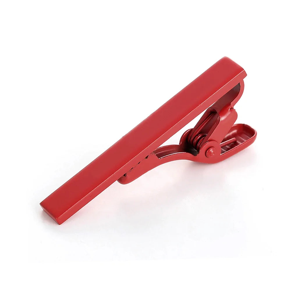 Men Classic Candy Color Tie Clasp Necktie Party Tie Clips Wedding Accessories