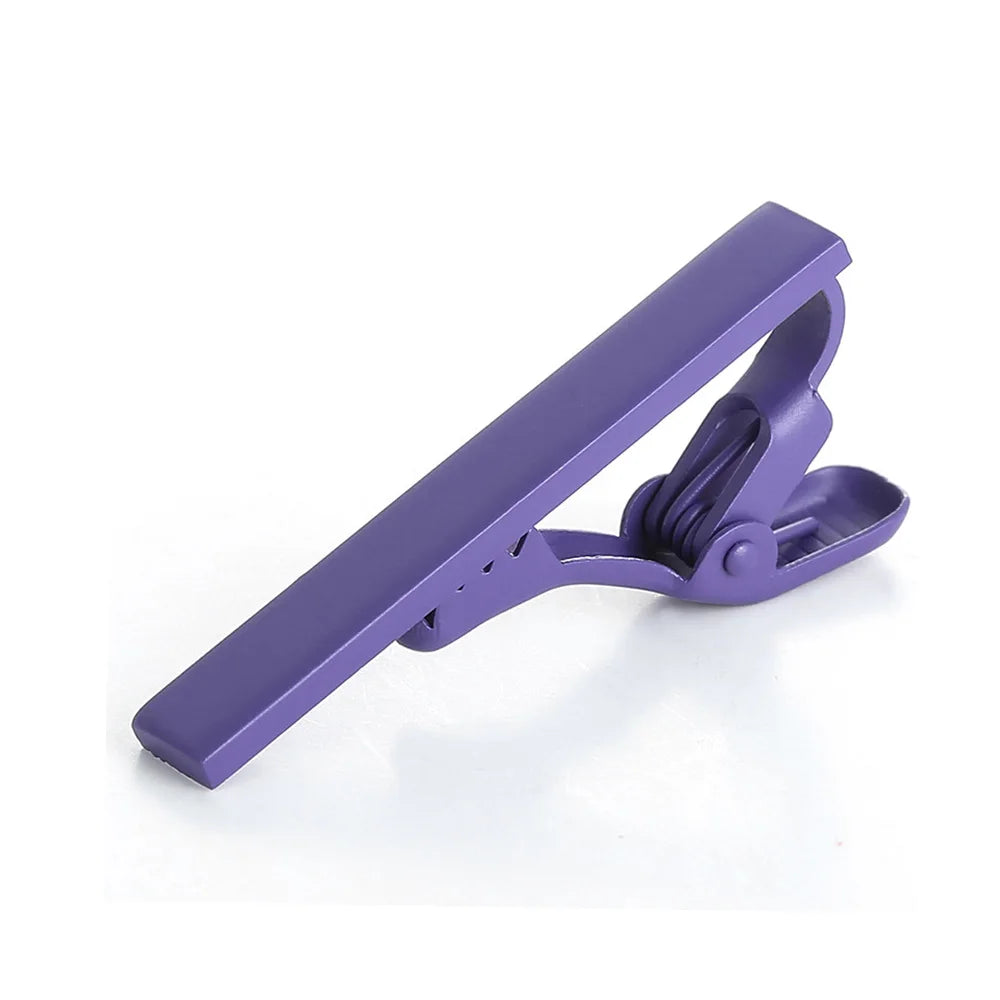 Men Classic Candy Color Tie Clasp Necktie Party Tie Clips Wedding Accessories
