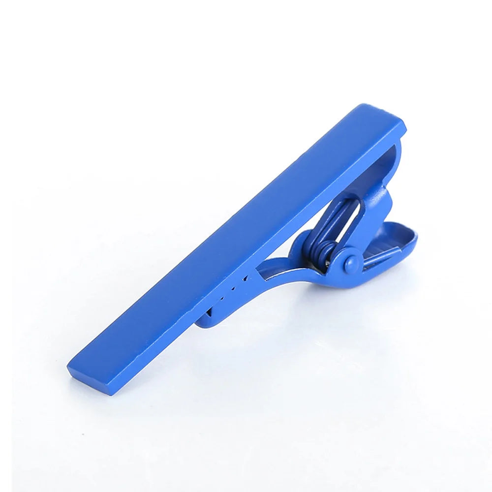 Men Classic Candy Color Tie Clasp Necktie Party Tie Clips Wedding Accessories