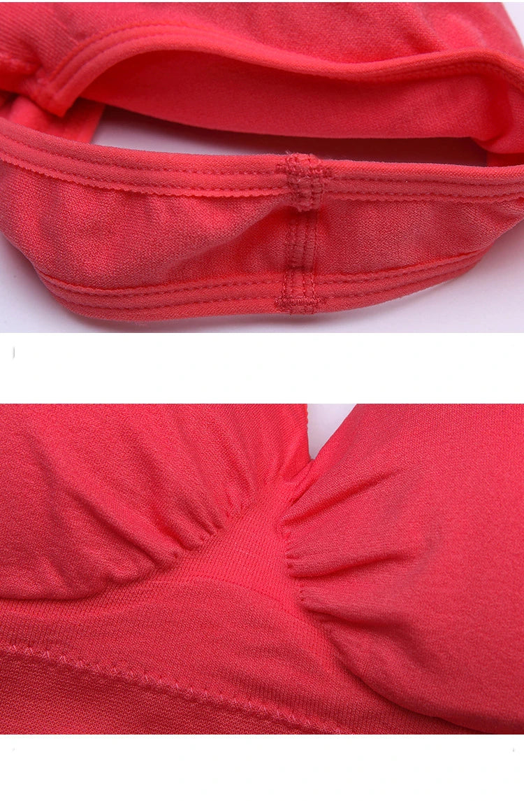 Women Wireless Sports Bra Fitness Running Vest Gym Workout Underwear Padded Tops Bralette Breathable Brassiere Push Up Bras