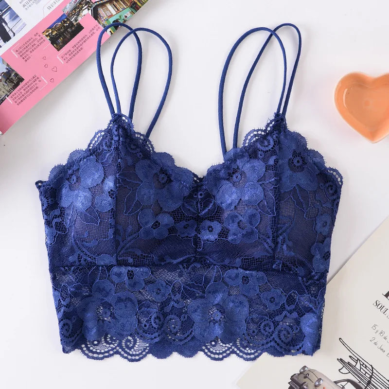 2022 Elastic Joint Bralette Sexy Lingerie Bra Top Clothes Making Wirefree Intimate Female Free Size Bra Red Black White
