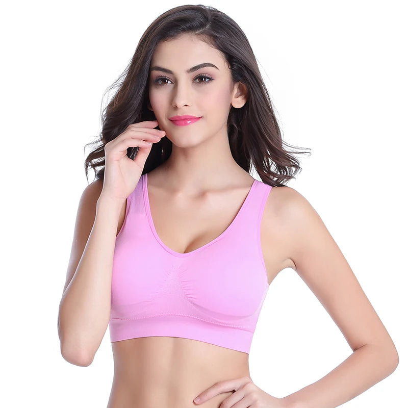 3pcs/set sexy active bra With removable Pad Seamless push up women plus size underwear wireless fitness body shape Bra