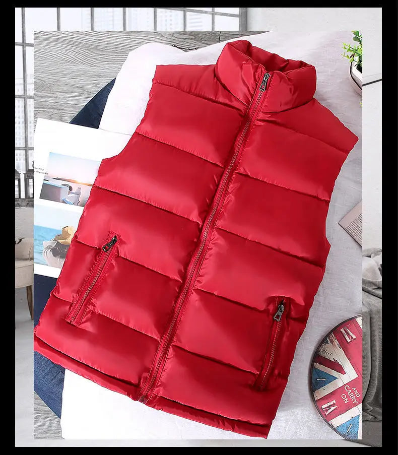 White Vest Jacket Men Slim Fit Stand Collar Sleeveless Puffer Jackets Spring Autumn Casual Waistcoat Men Warm Coat 2023 Trends