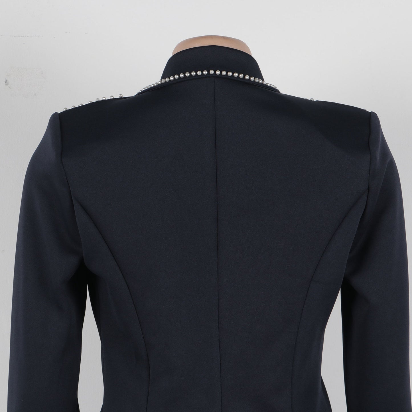 CM.YAYA Fashion Pearl Splicing Women's Set Long Sleeve Blazer and Wide Leg Pants Suit 2024 Winter OL Fall Two 2 Piece Set Outfit