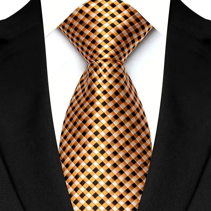 Luxury 8CM Mens Ties Polka Dot Necktie Formal Classic Business Necktie Jacquard Woven Neck ties For Men Groom Wedding Party