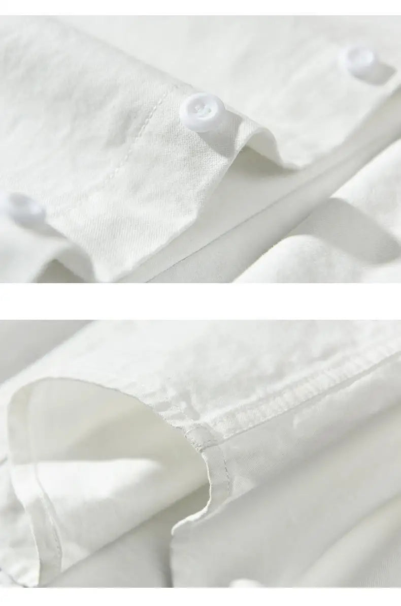 2024 New Spring and Summer Fresh Leisure Loose Embroidery Spliced Contrast Color Long Sleeve Workwear Thin Men's Shirt Coat