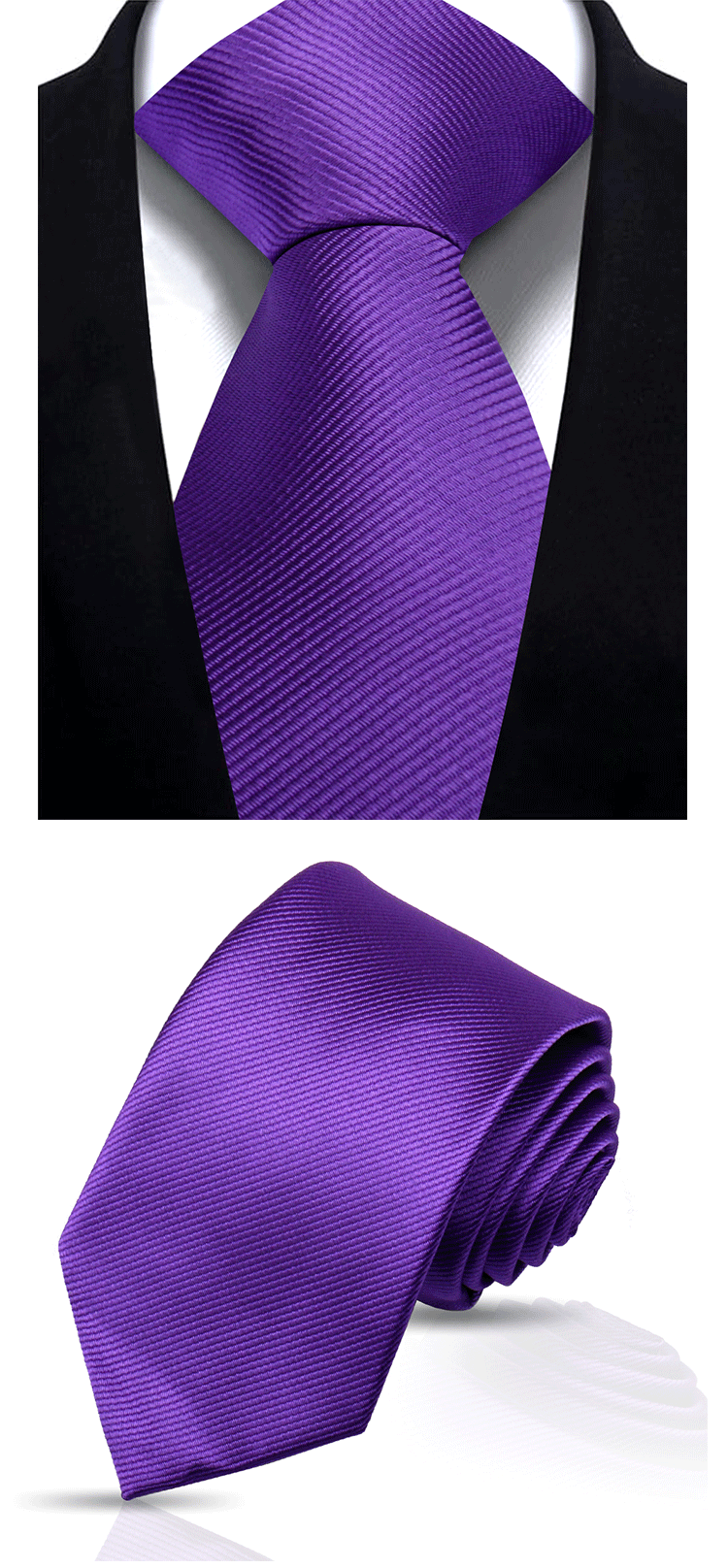 Solid Tie 7.5cm Necktie For Men Fashion Wedding Ties Slim Blue Gray Classic Neckties Men Business Jacquard Woven Classic Gravats