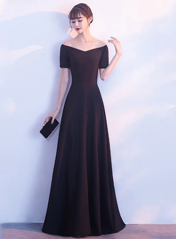 Spring Women Red Evening Party Dresses Short Sleeve V Neck Fit And Flare Long Maxi Summer Dress Lady Prom Gown Robe Longue Femme