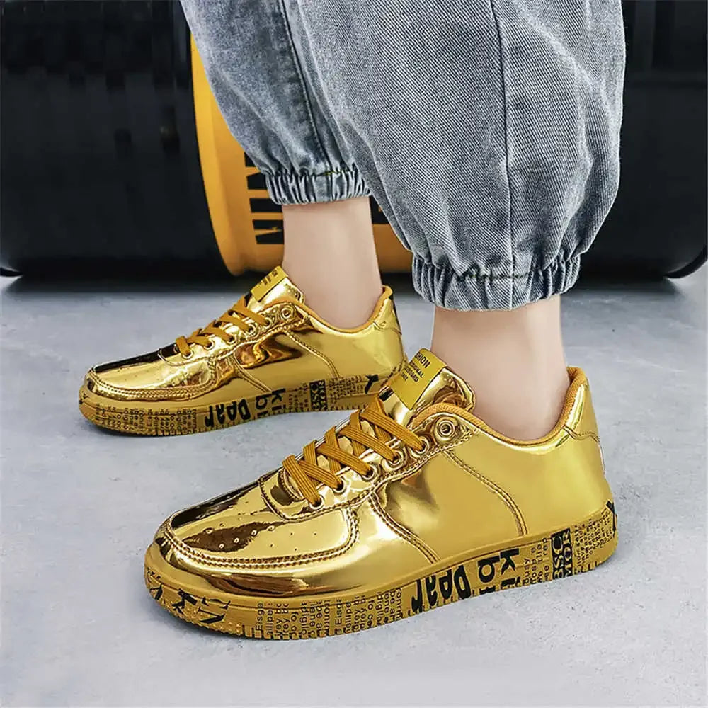 Gold-colored 36-42 Mens Chinese Style Shoes Casual Husband Sneakers Skate Trainers Sport Deporte Sapatenos Shouse